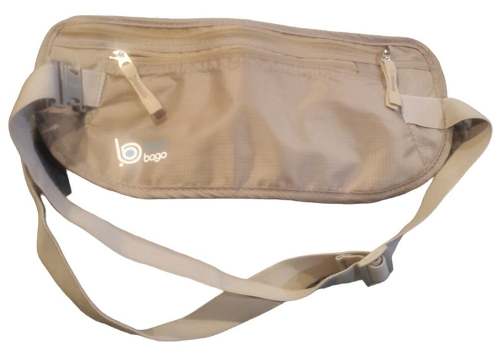 Bogo Fanny Pack Y2K Taupe Zipper Waist Pack Bag Boho Hip Lightweight